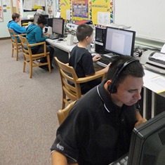 students using computers